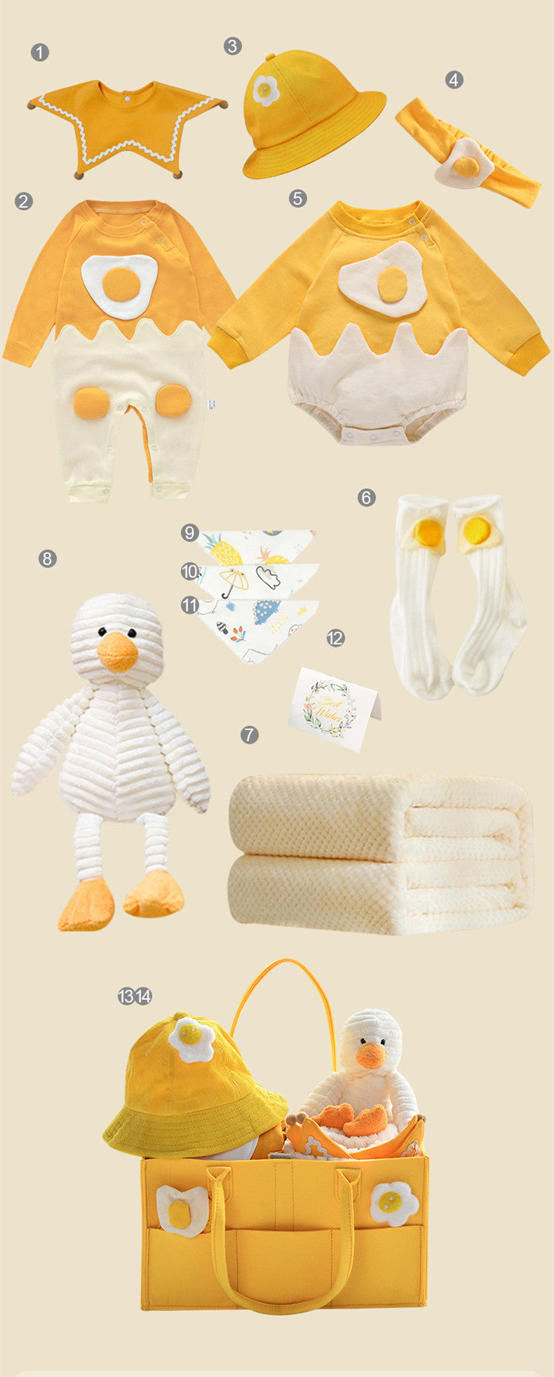 Coffret naissance 14 pièces en coton bio