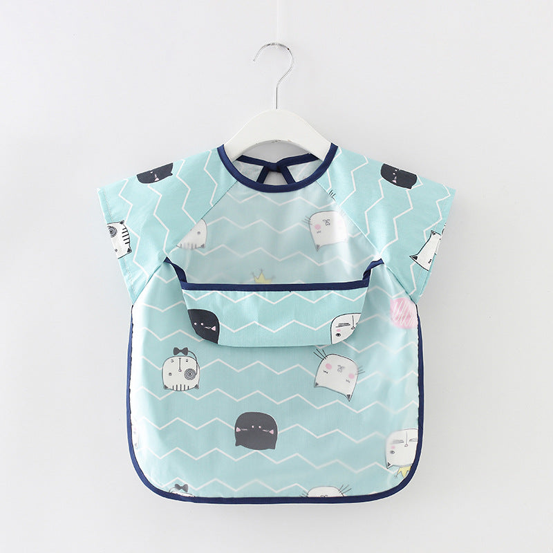 Bavoir imperméable à manches longues motifs animaux
