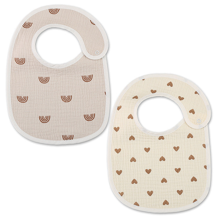 Bavoirs fins en gaze de coton étanche - lot de 2