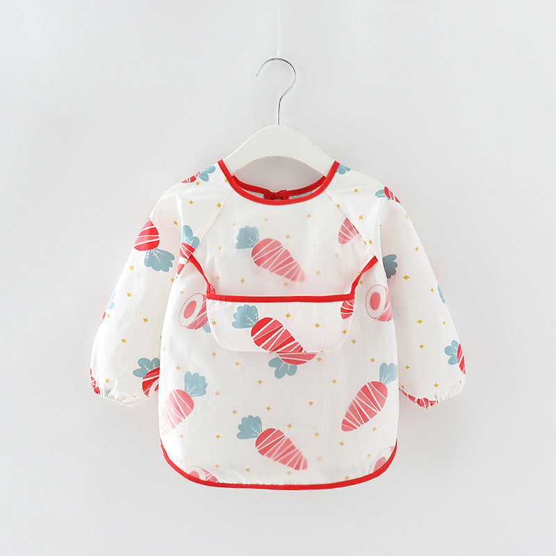 Bavoir imperméable à manches longues motifs animaux