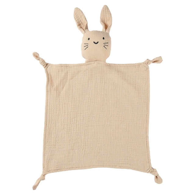 Doudou lange en coton motif lapin