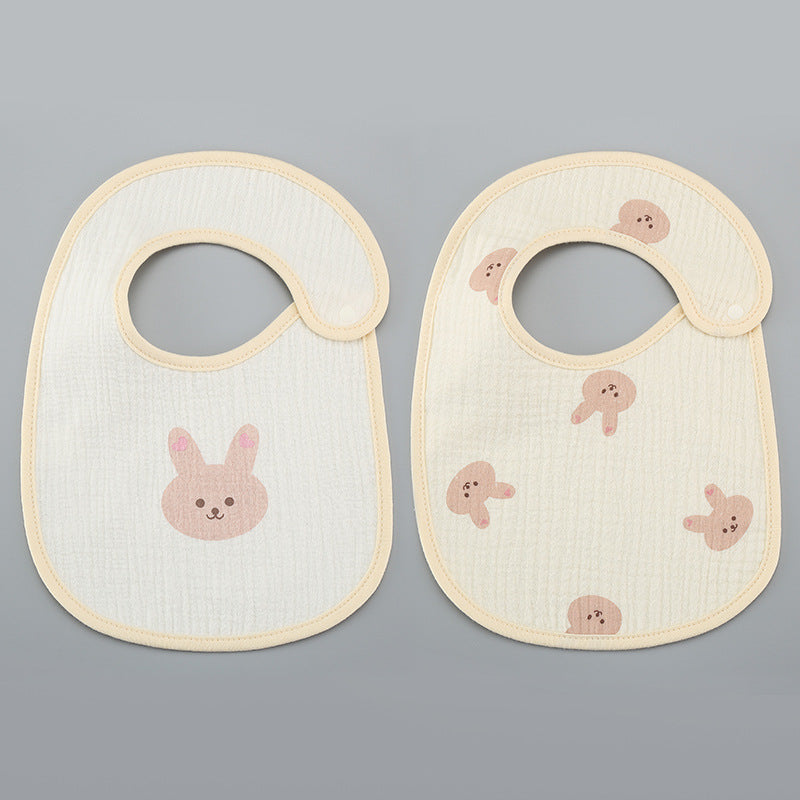 Bavoirs fins en gaze de coton étanche - lot de 2