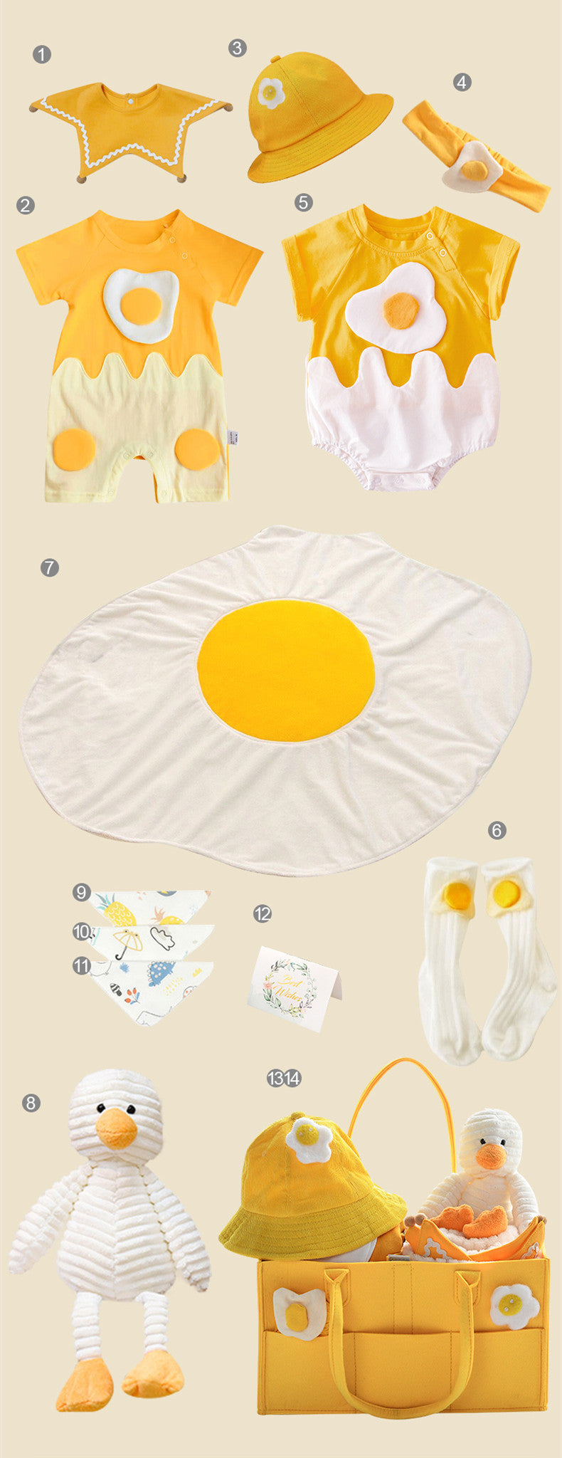 Coffret naissance 14 pièces en coton bio