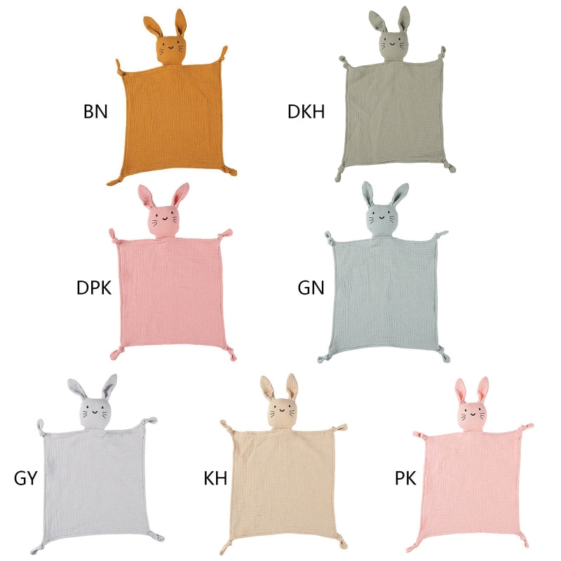 Doudou lange en coton motif lapin