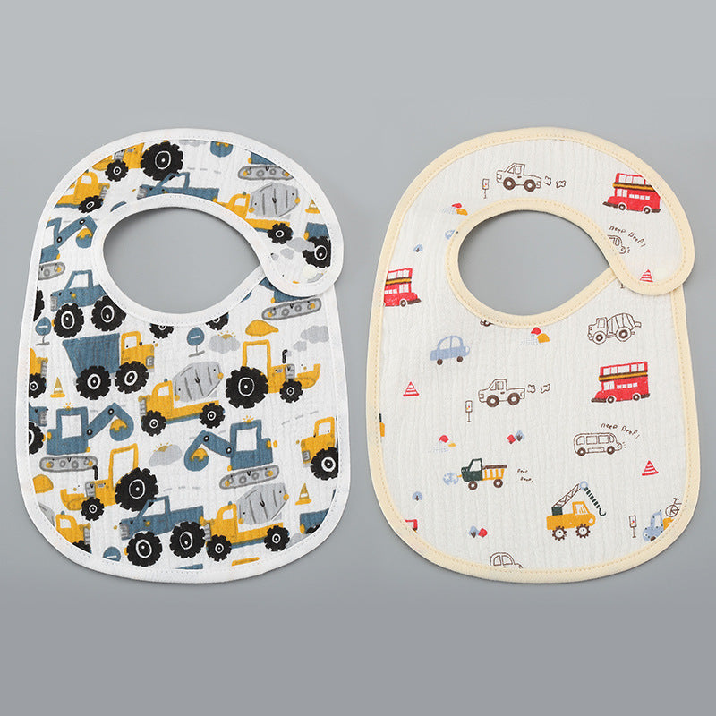 Bavoirs fins en gaze de coton étanche - lot de 2