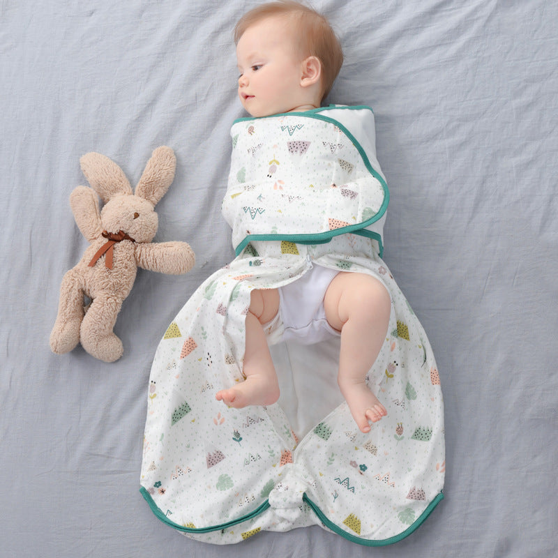 Turbulette cocon en coton à motifs pour bébé