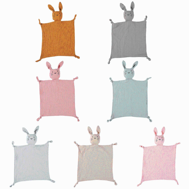 Doudou lange en coton motif lapin