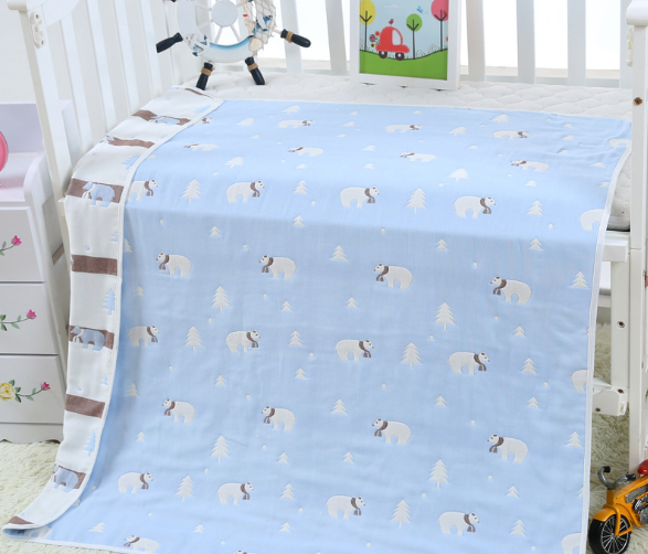 Serviette de bain bébé en gaze de coton 6 couches