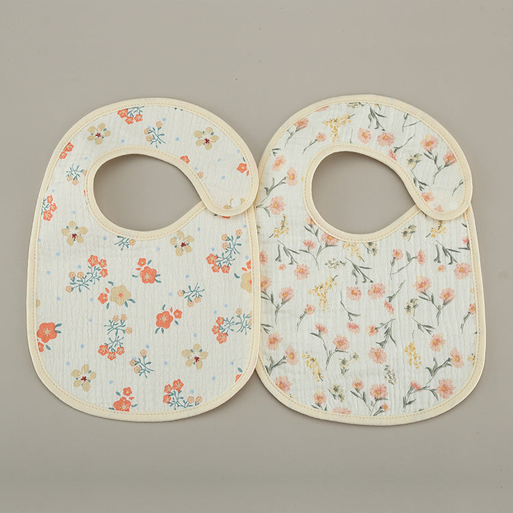 Bavoirs fins en gaze de coton étanche - lot de 2