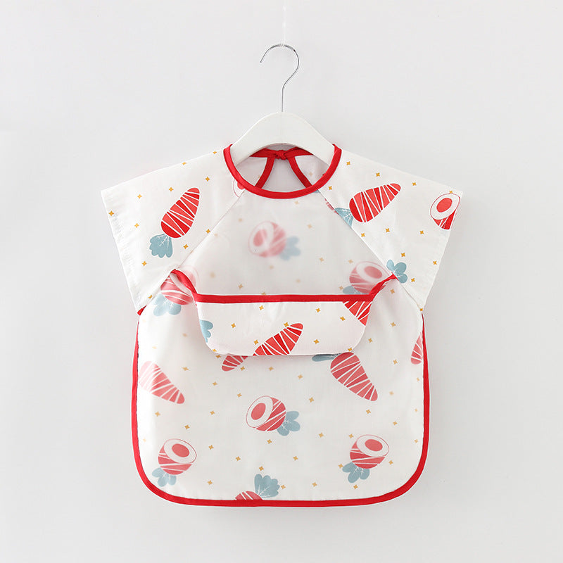 Bavoir imperméable à manches longues motifs animaux