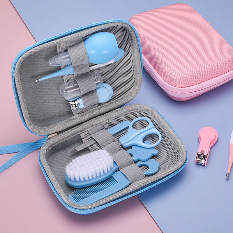 Kit Soin Bébé Huit Pièces : Thermomètre et Coupe-Ongles