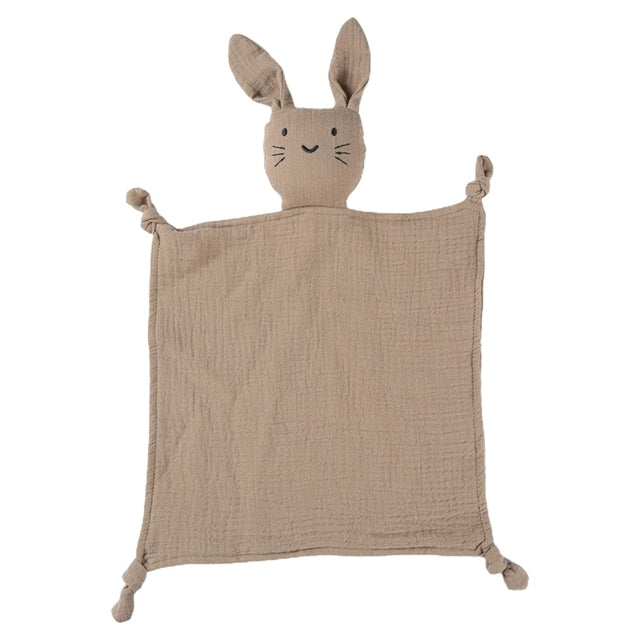 Doudou lange en coton motif lapin