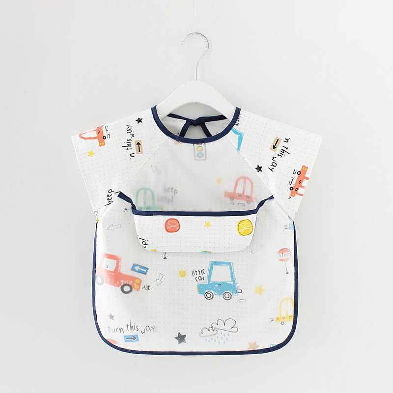 Bavoir imperméable à manches longues motifs animaux