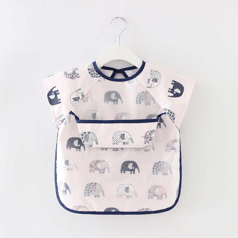 Bavoir imperméable à manches longues motifs animaux