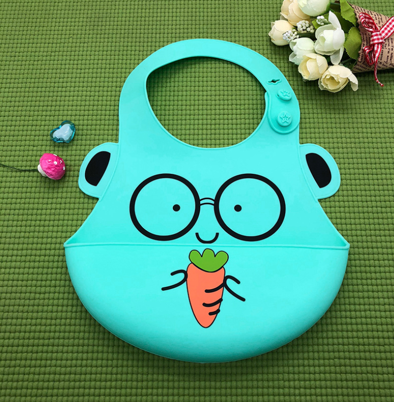 Bavoirs en silicone imperméables motifs animaux