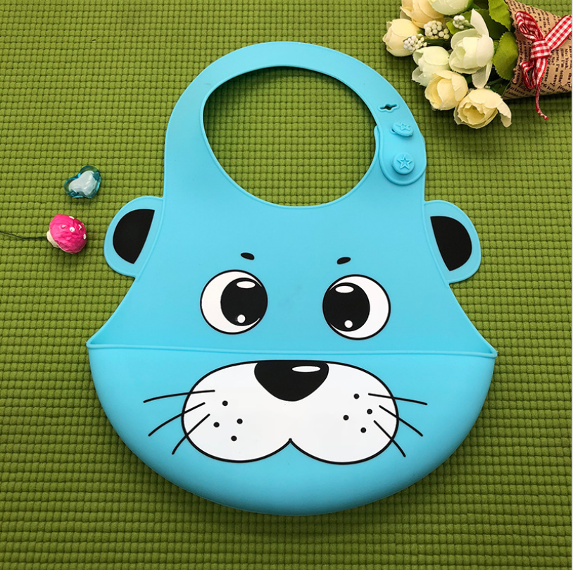 Bavoirs en silicone imperméables motifs animaux