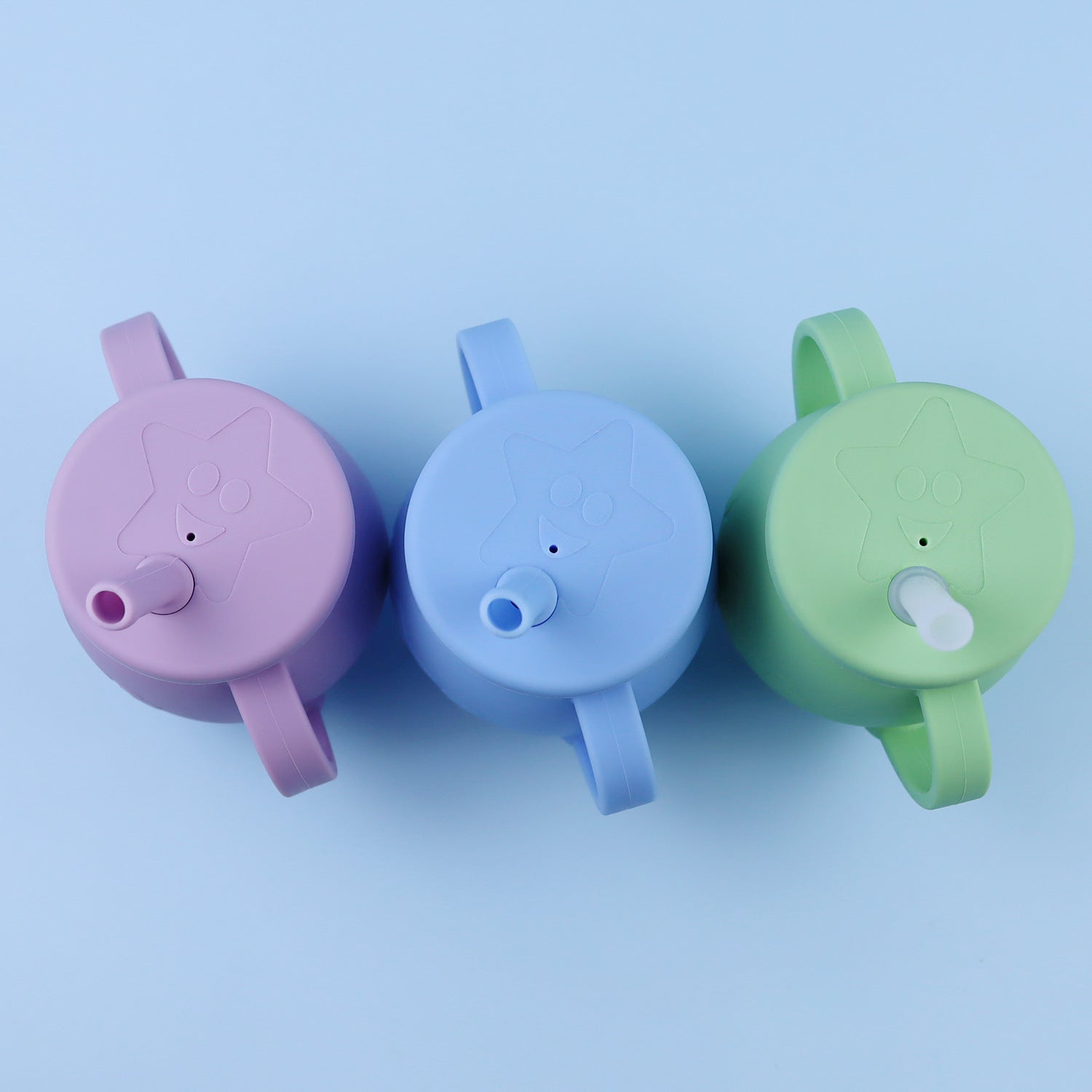 Gobelet d'apprentissage en silicone avec paille