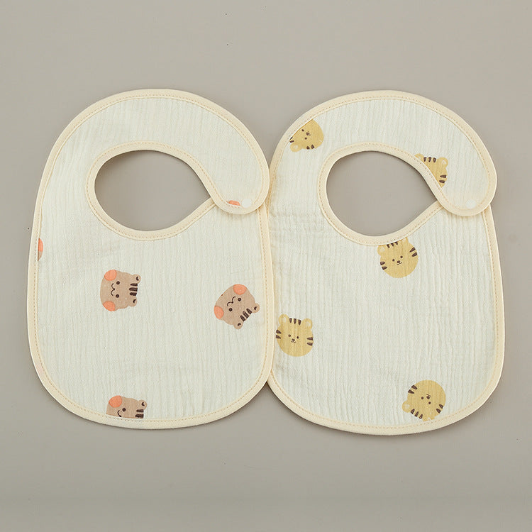 Bavoirs fins en gaze de coton étanche - lot de 2