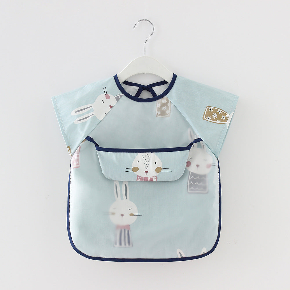 Bavoir imperméable à manches longues motifs animaux