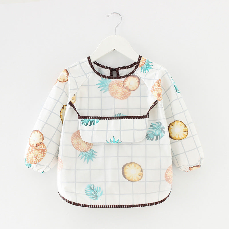 Bavoir imperméable à manches longues motifs animaux