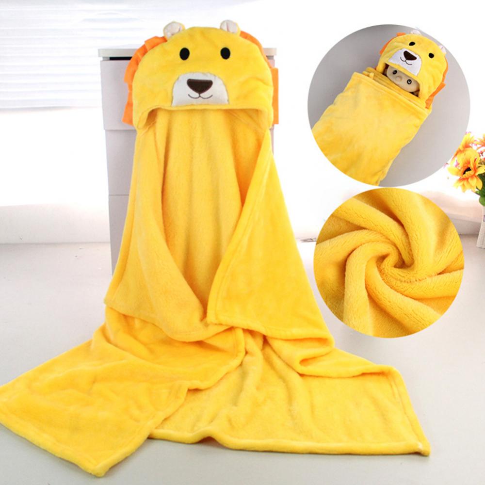 Sortie de bain à capuche en flanelle douce