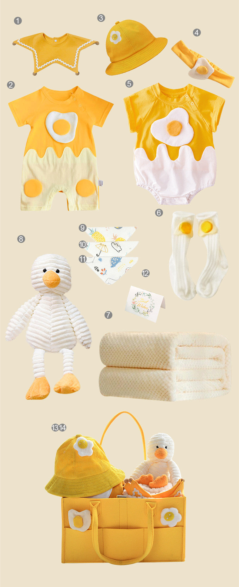 Coffret naissance 14 pièces en coton bio