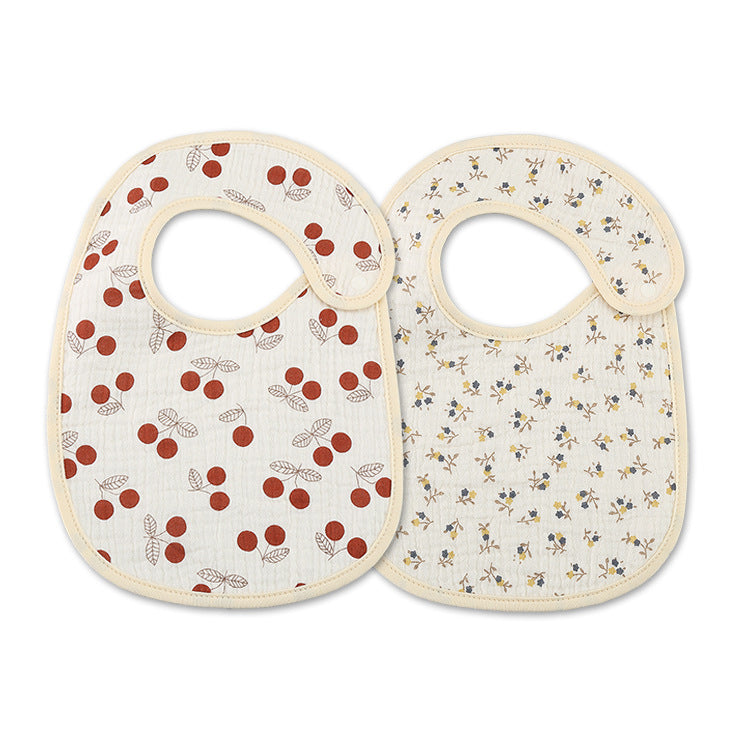 Bavoirs fins en gaze de coton étanche - lot de 2