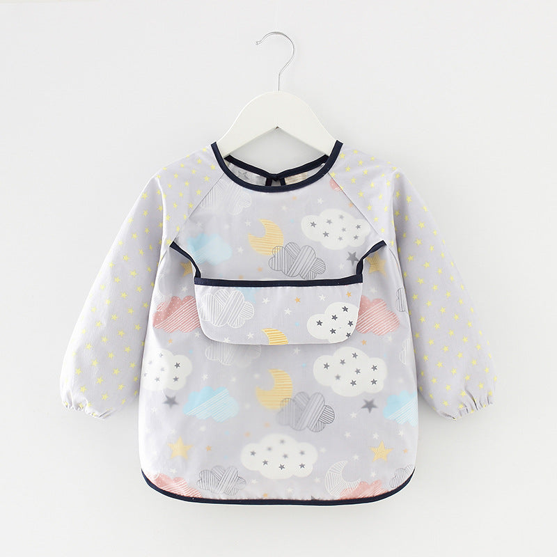 Bavoir imperméable à manches longues motifs animaux