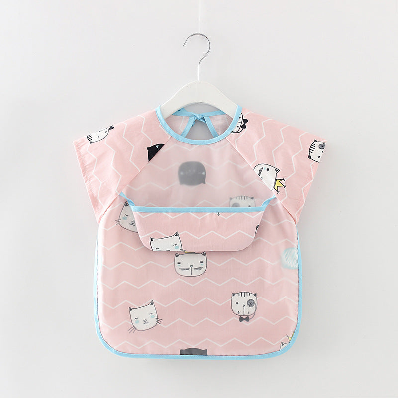 Bavoir imperméable à manches longues motifs animaux