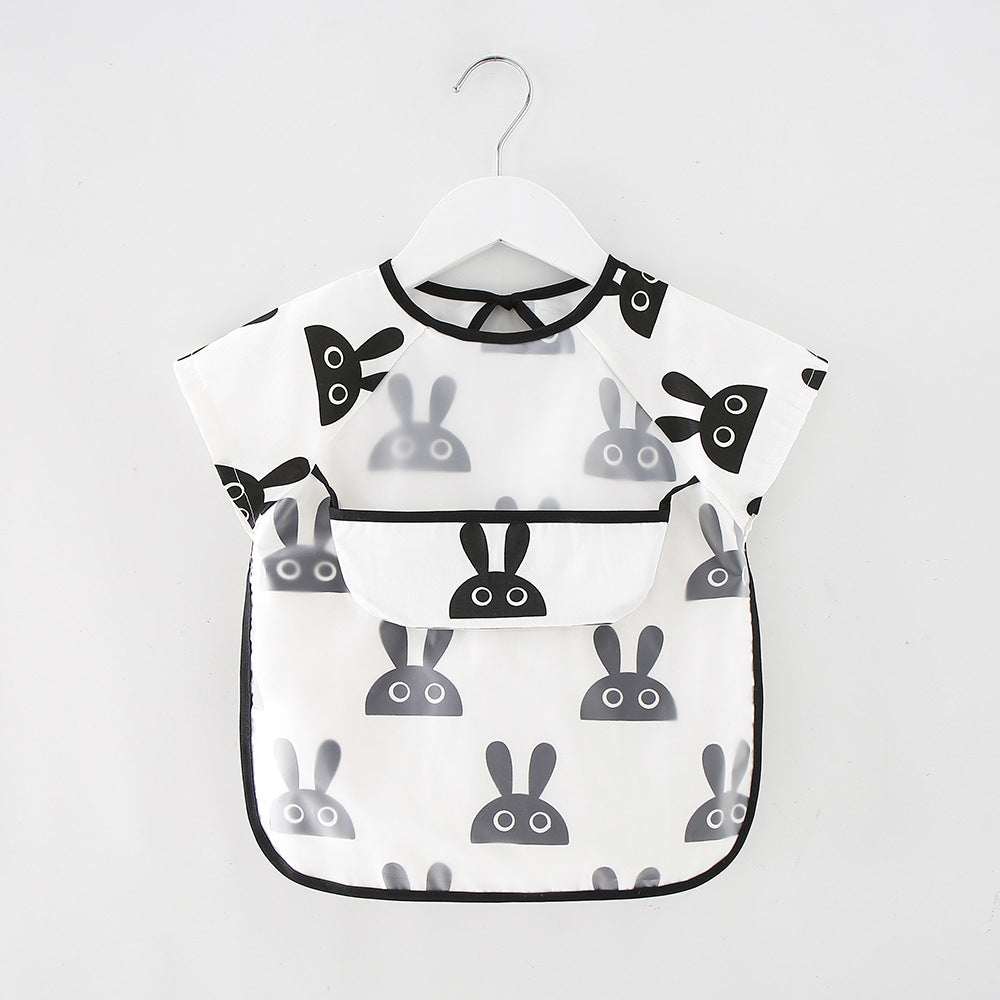Bavoir imperméable à manches longues motifs animaux