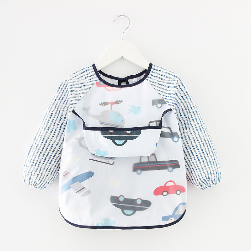 Bavoir imperméable à manches longues motifs animaux