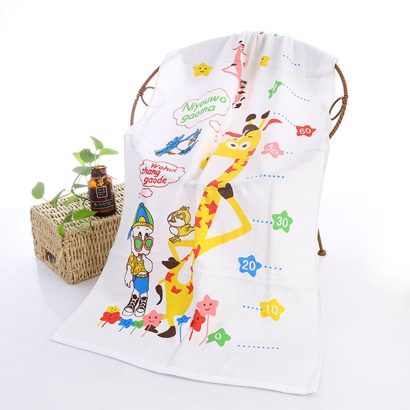 Serviette de bain bébé double gaze motifs enfantins
