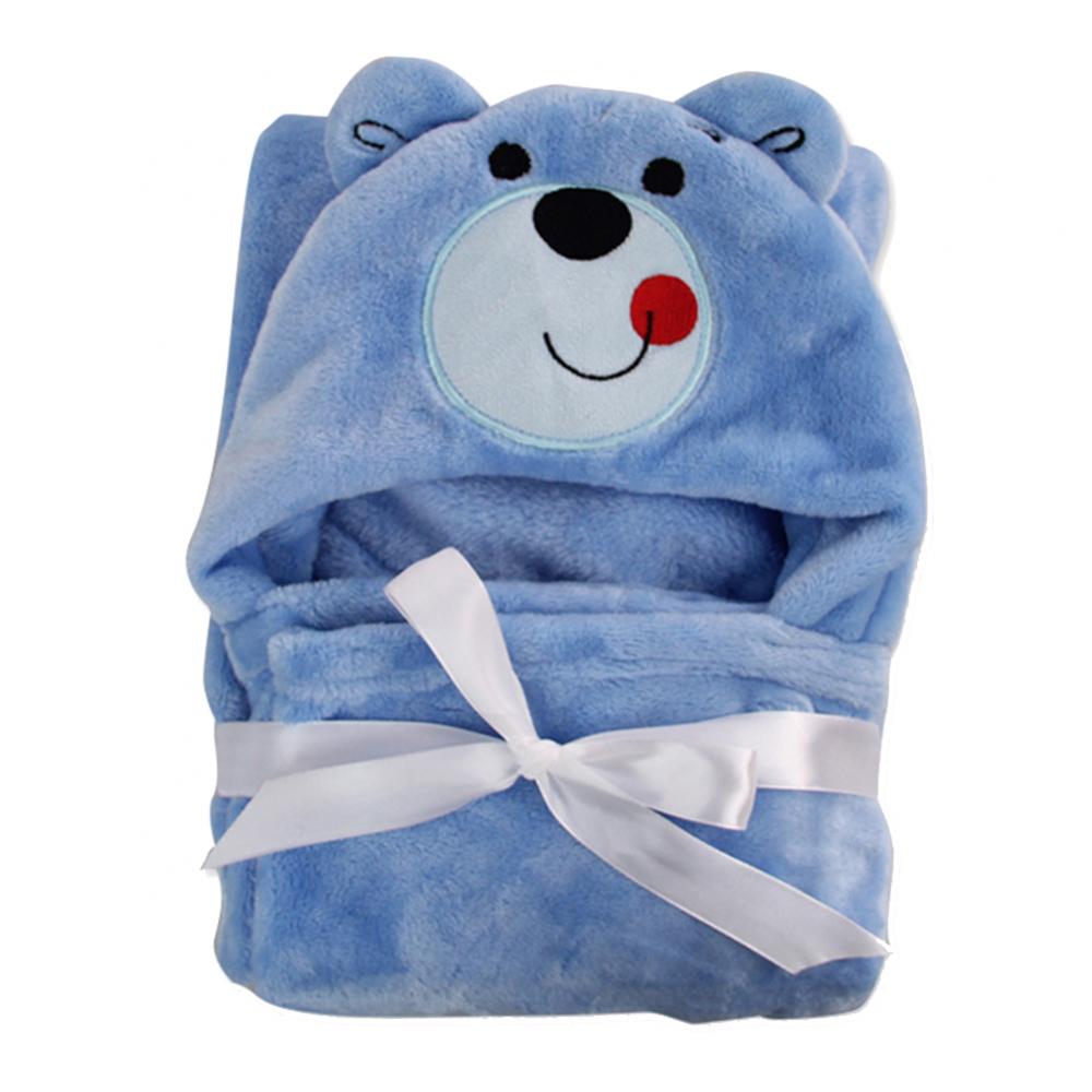 Sortie de bain à capuche en flanelle douce