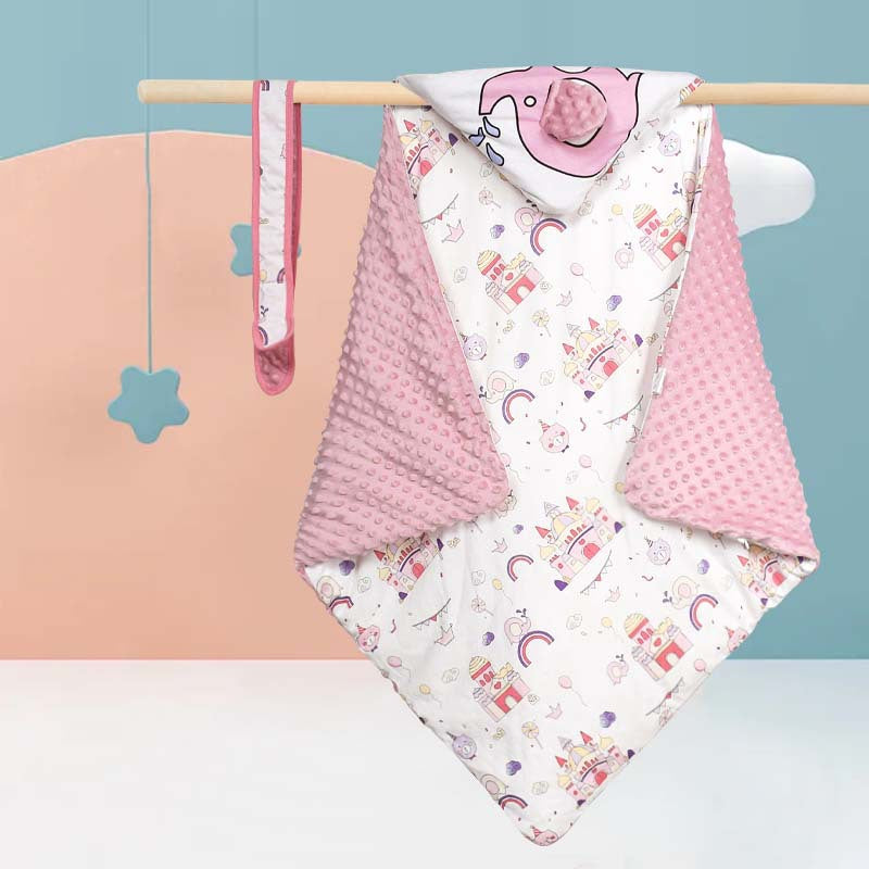 Couverture d'emmaillotage en coton motifs enfantins