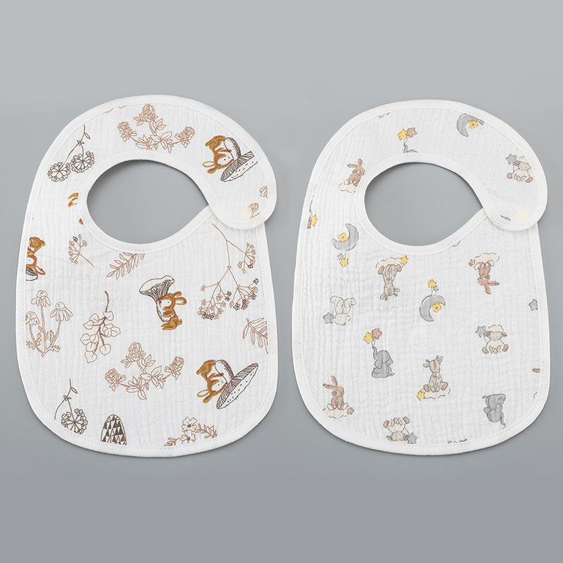 Bavoirs fins en gaze de coton étanche - lot de 2