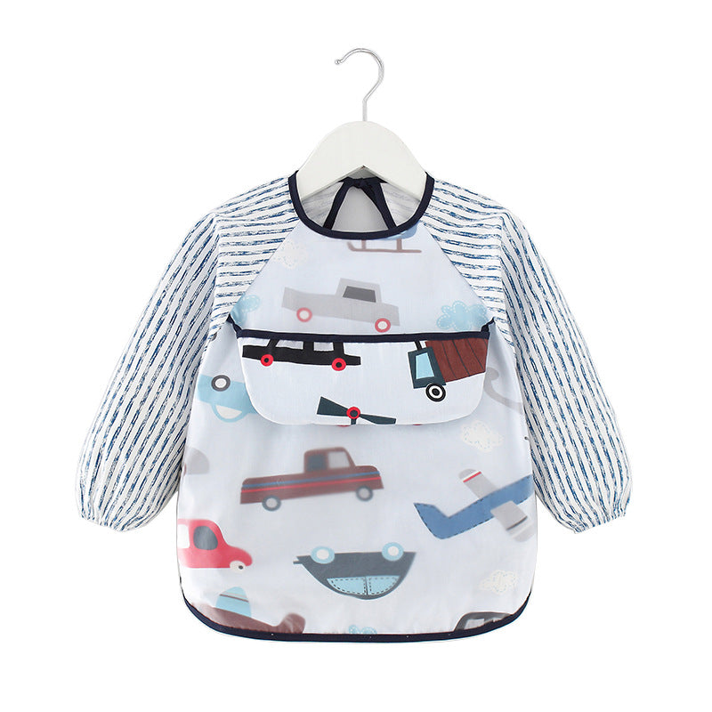 Bavoir imperméable à manches longues motifs animaux