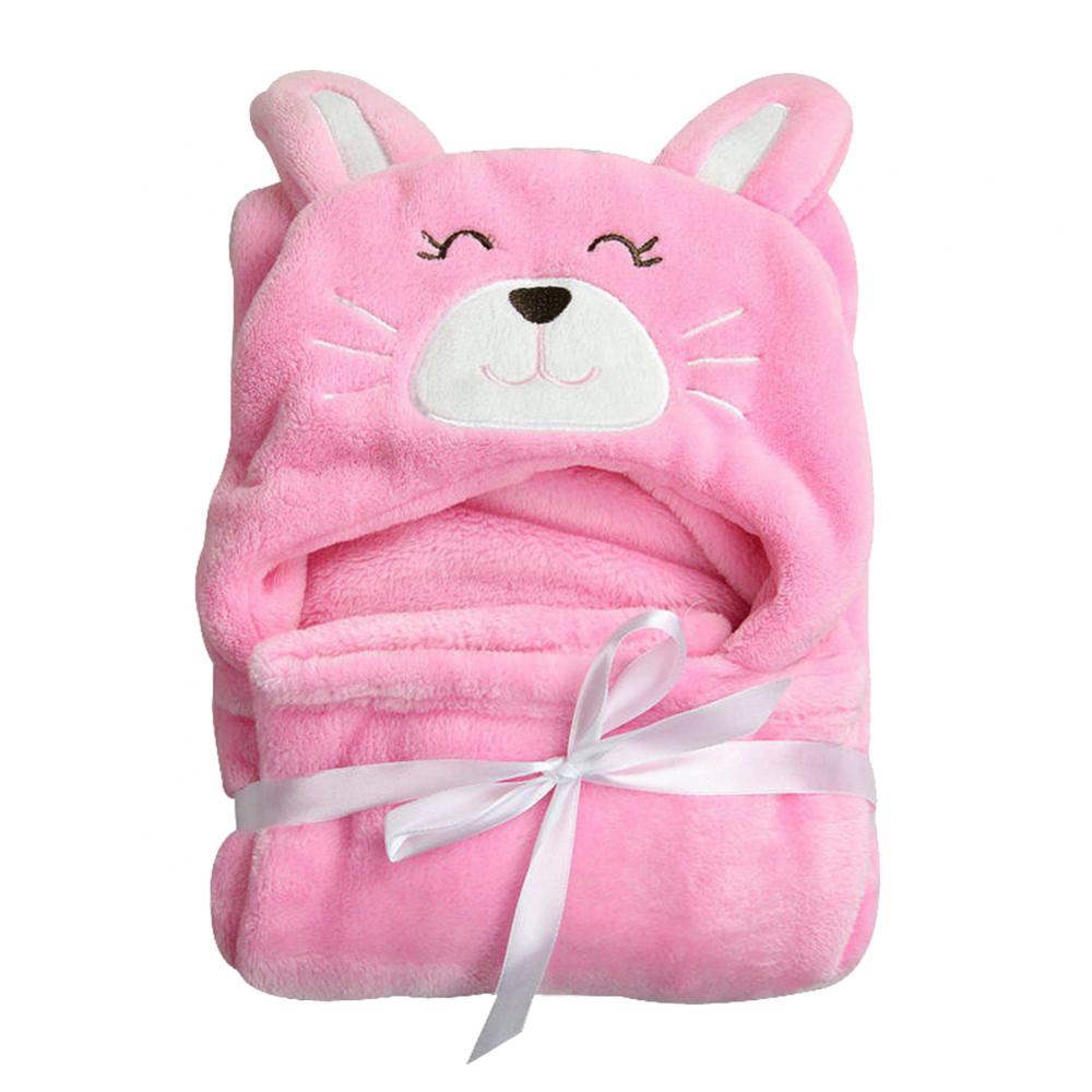 Sortie de bain à capuche en flanelle douce