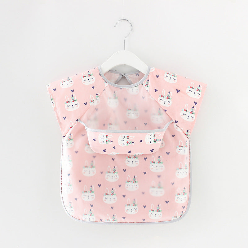 Bavoir imperméable à manches longues motifs animaux