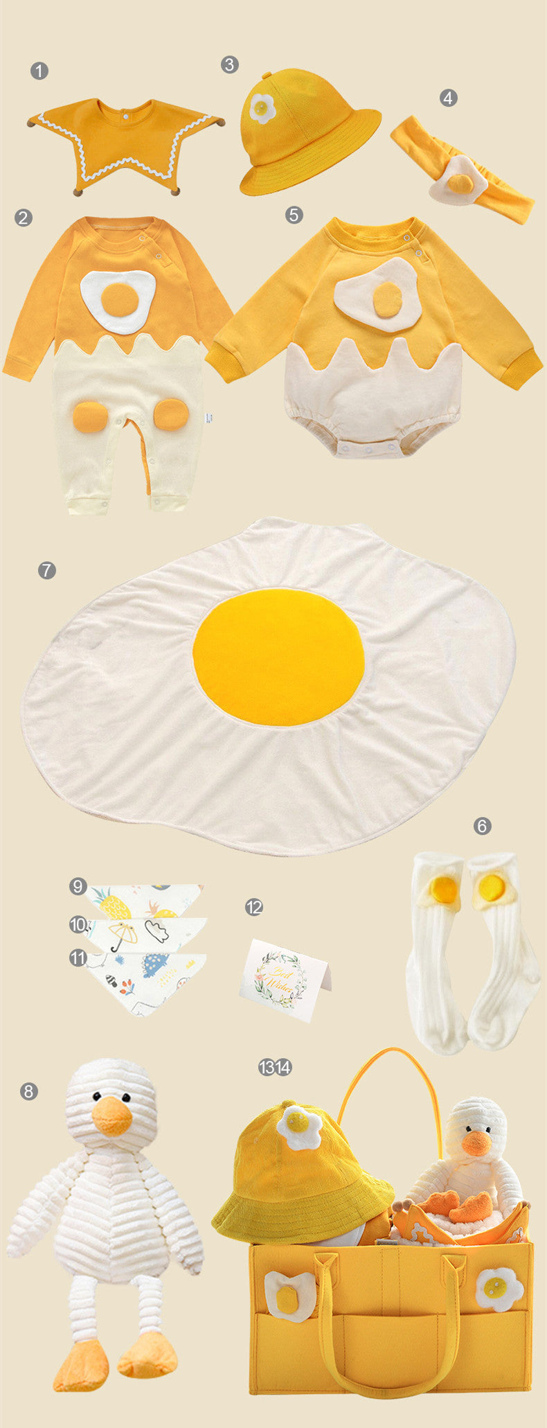 Coffret naissance 14 pièces en coton bio