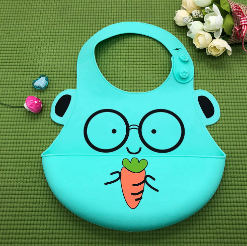 Bavoirs en silicone imperméables motifs animaux