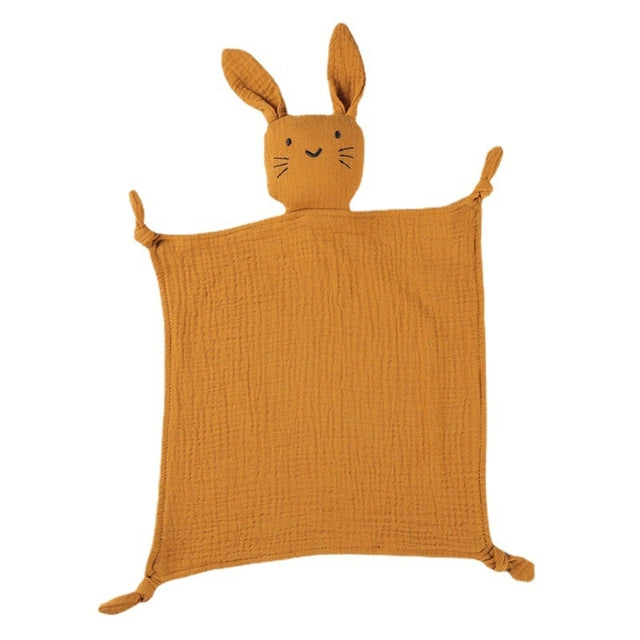 Doudou lange en coton motif lapin