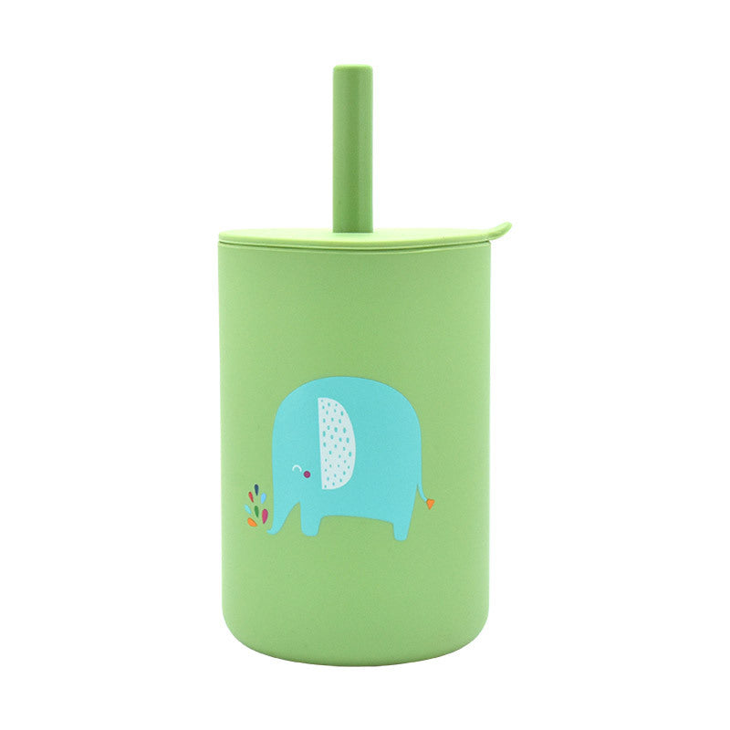 Gobelet d'apprentissage à paille en silicone