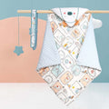 Couverture d'emmaillotage en coton motifs enfantins