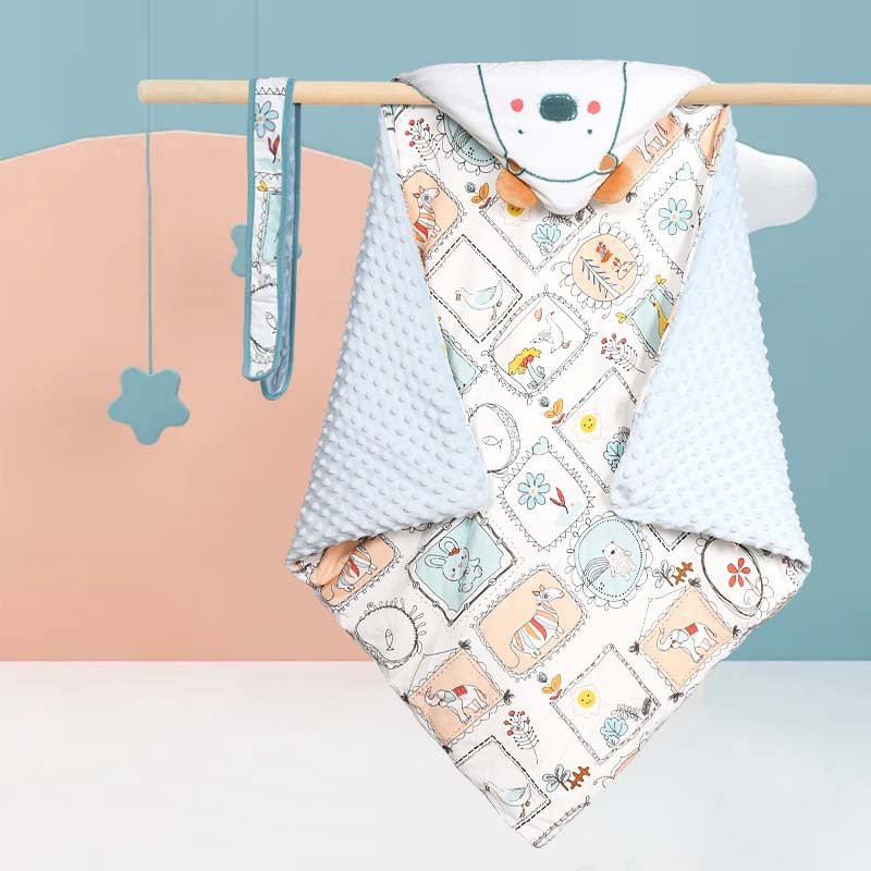 Couverture d'emmaillotage en coton motifs enfantins