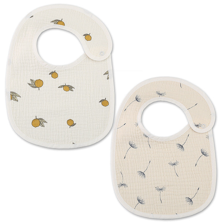 Bavoirs fins en gaze de coton étanche - lot de 2
