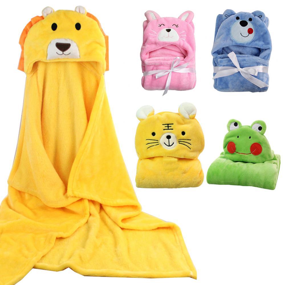 Sortie de bain à capuche en flanelle douce