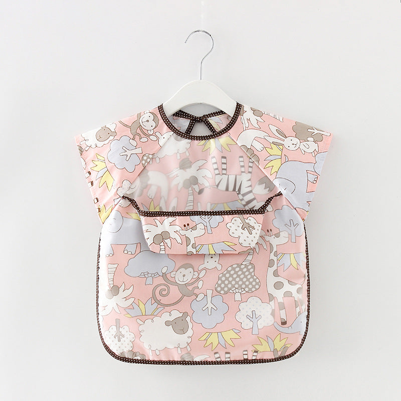 Bavoir imperméable à manches longues motifs animaux