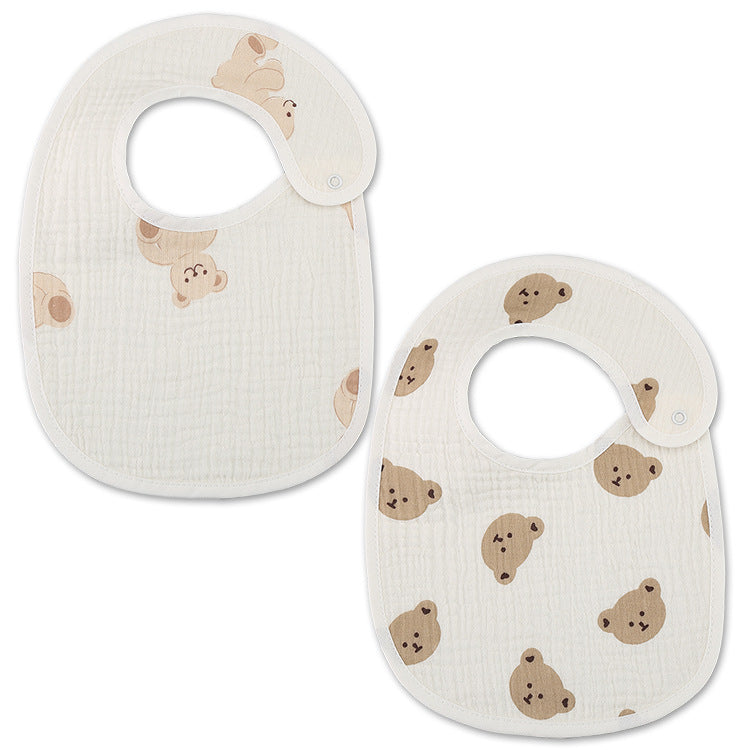 Bavoirs fins en gaze de coton étanche - lot de 2