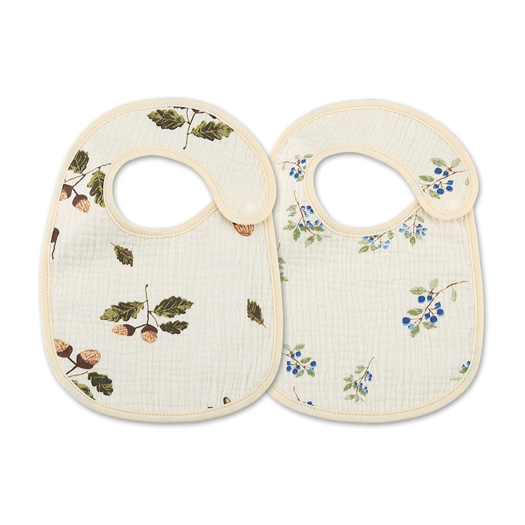 Bavoirs fins en gaze de coton étanche - lot de 2