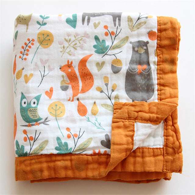 Couverture doudou en gaze de coton pour bébé